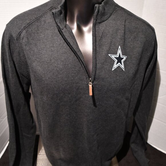 Dallas Cowboys Devon & Jones Men's Pullover Sweater 1/3 zip S-3XL New with Tag - Picture 5 of 9